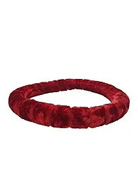 CS GLARE Car Steering Wheel Cover - Odorless, Warmer Hands in Winter, Cooler Hands in Summer (Red, Small)-thumb2