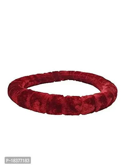 CS GLARE Car Steering Wheel Cover - Odorless, Warmer Hands in Winter, Cooler Hands in Summer (Red, Small)-thumb3