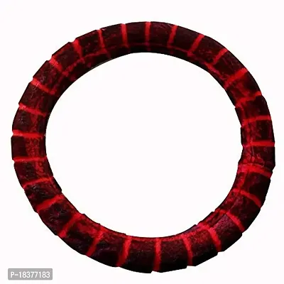 CS GLARE Car Steering Wheel Cover - Odorless, Warmer Hands in Winter, Cooler Hands in Summer (Red, Small)-thumb2