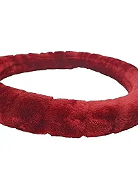 CS GLARE Car Steering Wheel Cover - Odorless, Warmer Hands in Winter, Cooler Hands in Summer (Red, Small)-thumb3