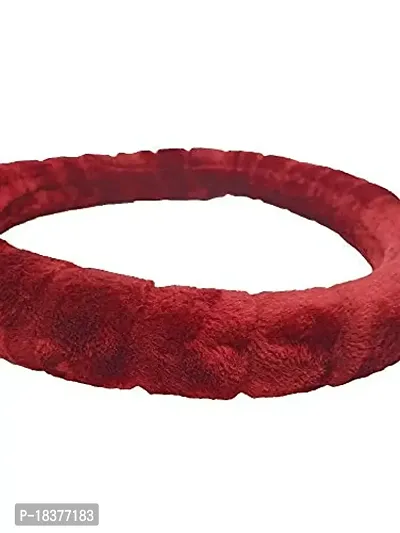 CS GLARE Car Steering Wheel Cover - Odorless, Warmer Hands in Winter, Cooler Hands in Summer (Red, Small)-thumb4