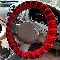 CS GLARE Car Steering Wheel Cover - Odorless, Warmer Hands in Winter, Cooler Hands in Summer (Red, Small)-thumb4