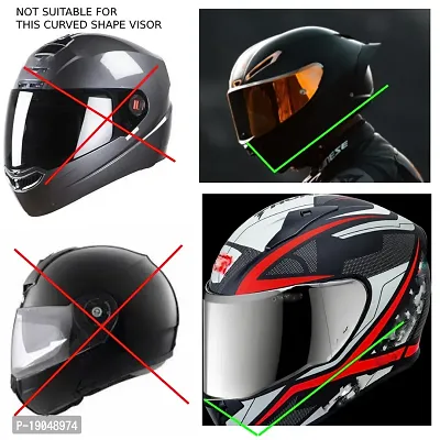CS Glare Motorcycle Helmet Waterproof Lens Film Rain Protection Film Transparent Lens Sticker Helmet Anti Rain Film Visor Shield for Flat Helmet Visor - (Anti Rain Film)-thumb4