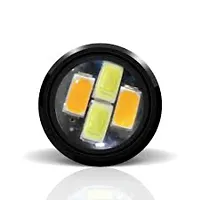CS GLARE LED-23MM LED Eagle Eye Day Time Running Pilot Lamp (5W) White And Yellow Color Pack of 2-thumb1