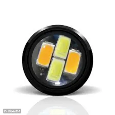 CS GLARE LED-23MM LED Eagle Eye Day Time Running Pilot Lamp (5W) White And Yellow Color Pack of 2-thumb2