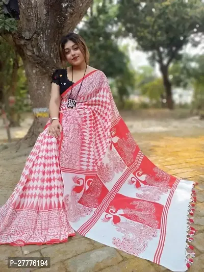 Classic Cotton Blend Saree with Blouse piece