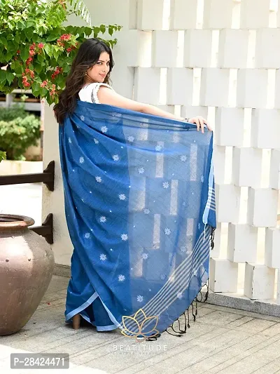 Trendy Cotton Saree with Blouse for Women-thumb3