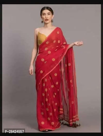 Trendy Cotton Dot Printed Saree-thumb0