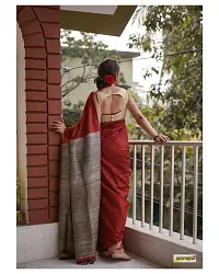 Trendy Jute Silk  Saree with Blouse for Women-thumb2