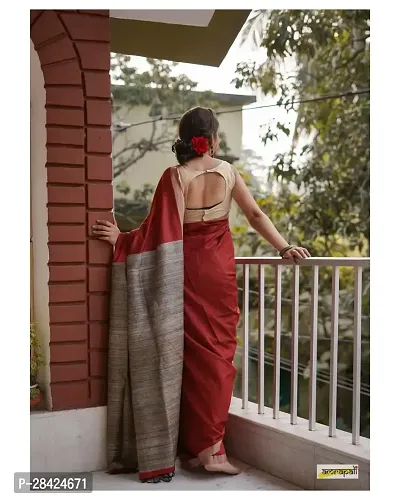 Trendy Jute Silk  Saree with Blouse for Women-thumb3