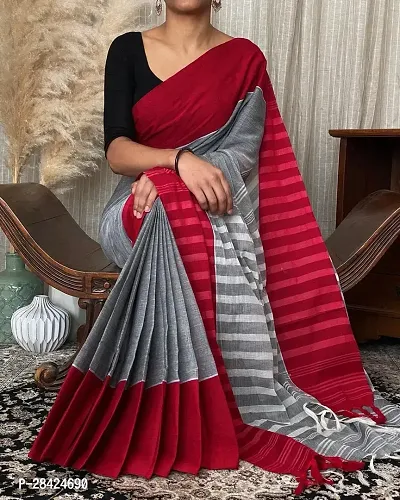 Classic Cotton Blend Saree with Blouse piece