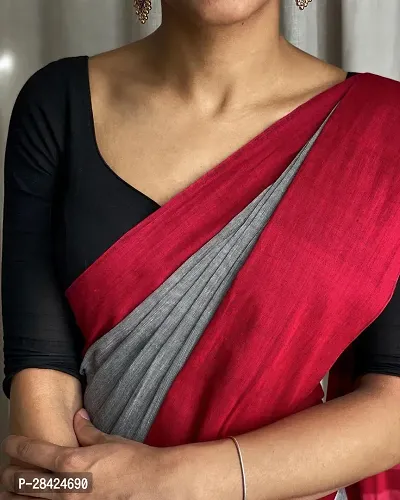 Classic Cotton Blend Saree with Blouse piece-thumb3