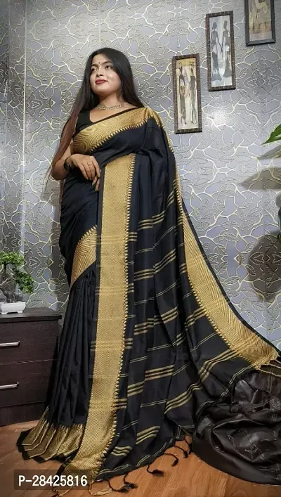 : Daily Wear Blend khadai Cotton Saree For Womens