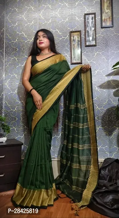 : Daily Wear Blend khadai Cotton Saree For Womens