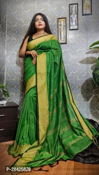 : Daily Wear Blend khadai Cotton Saree For Womens