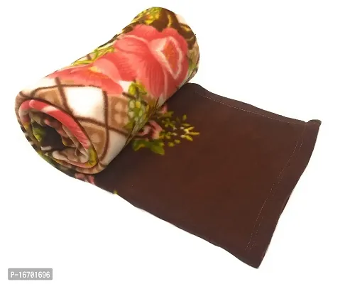 SHIVAAN HOME FURNISHING Polyester 120 TC Blanket (Double_Brown)-thumb0