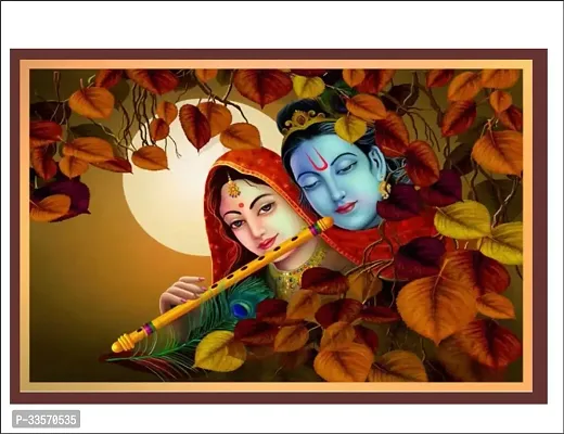 Sahaj Decor 48 cm Jai krishna radha painting poster size77x48 Self Adhesive Sticker Pack of 1-thumb0