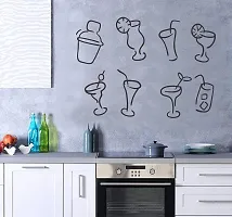 Sahaj Decor 56 cm juice glass kitchan wall sticker size 78x56cm Self Adhesive Sticker Pack of 1-thumb1