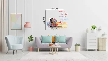 Sahaj Decor 91 cm Music quotes Wall Sticker Living Room bedroom Covering Area91x84cm Self Adhesive Sticker Pack of 1-thumb1