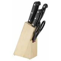 7-Piece Pcs Best Kitchen Knife Set with Wooden Block Stand Chefs Carver B-thumb1