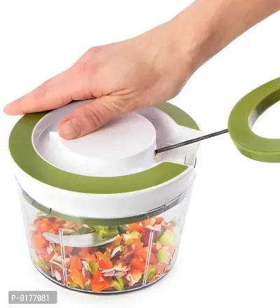 Kitchen Tools ndash; Manual 2 in 1 Handy Smart Chopper for Vegetable Fruits Nuts Onions Chopper Blender Mixer Food Processor-thumb4