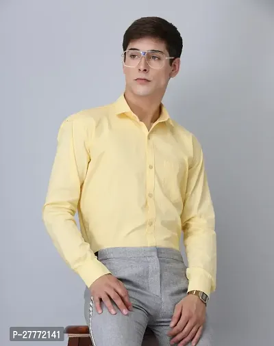 Classic Plain Twill Cotton Shirt For Man-thumb0