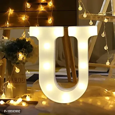 Luxaar Letter Sign Light For Luxury Style Decorative Birthday Wedding Party Home Decor Light Up (U)