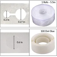 WOBBOX Balloon Arch Brown Kit - for Garland with 100 Dot Glue Point Stickers, Balloon Garland Tape for Wedding, Birthday, Baby Shower Decorations ( 1 Rolls - 5m) ( 100 Dot Glue ) material Plastic-thumb1