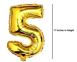 Luxaar Solid 50 Number Foil Balloon 16 Inch Balloon (Gold) -Pack of 2-thumb2