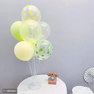 Balloon Stand Kit Clear Table Desktop Balloon Holder with 7 Balloon Sticks,  7 Balloon Cups and 1 Balloon Base for Birthdays Wedding Parties, Holidays,  and Anniversary Decoratio 