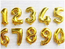 Luxaar 12 Number Foil Balloon 16 Inch Balloon (Gold, Pack of 2)-thumb1