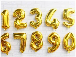 Luxaar Solid 10 Number Numeric Digit Gold Foil Balloon 16 Inch Party Decoration Supplies-thumb2