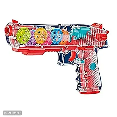 Transparent Gun with 3D Light and Sound Toys For Kids-thumb0