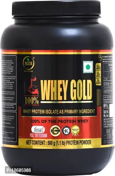 N2B Nutrition 100% Whey Gold Whey Protein Isolate As Primary Ingredient Whey Protein (500 G, Gourmet Chocolate)-thumb0