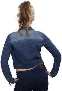 Women Stylish Washed Denim Jacket-thumb1