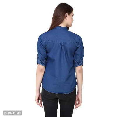 GSAMALL Women's Shirt (GSA-B-D-FLSB-D-M_M, Blue, Medium)-thumb2