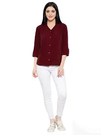 Leriya Fashion Women's Corduroy Button Down Pocket Shirts Casual Long Sleeve Oversized Blouses Tops-thumb2