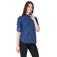 GSAMALL Women's Shirt (GSA-B-D-FLSB-D-M_M, Blue, Medium)-thumb2