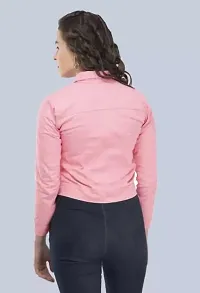 GSAMALL Stylish Latest Cotton Blend Jacket For Women | CTTN-PEACH-S-thumb1