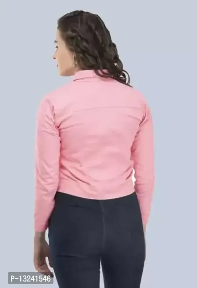 GSAMALL Stylish Latest Cotton Blend Jacket For Women | CTTN-PEACH-S-thumb2
