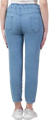 GSAMALL Denim High Rise Skinny Joggers for Womens Joggers | PLN-MT | Light Blue | 30-thumb1