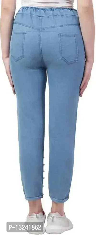 GSAMALL Denim High Rise Skinny Joggers for Womens Joggers | PLN-MT | Light Blue | 30-thumb2