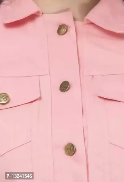 GSAMALL Stylish Latest Cotton Blend Jacket For Women | CTTN-PEACH-S-thumb3