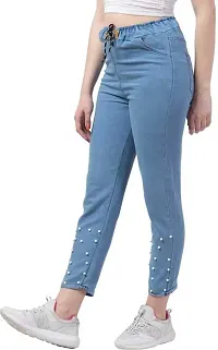 GSAMALL Denim High Rise Skinny Joggers for Womens Joggers | PLN-MT | Light Blue | 30-thumb3