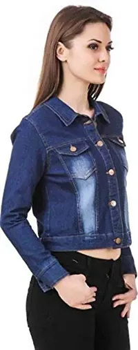 GSAMALL Women's Denim Jacket.(GSA-F.S-DP-JCKET_Blue_Large)-thumb1