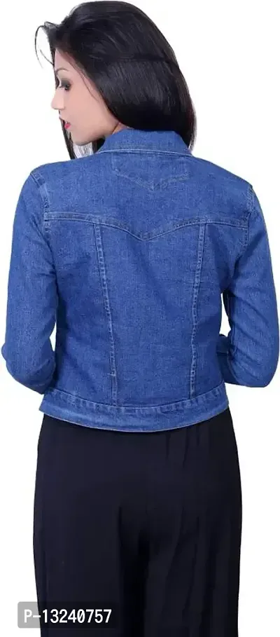 Rafflesia Tolpis Women Denim Jacket (Blue_Medium)-thumb4