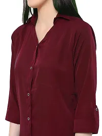 Leriya Fashion Women's Corduroy Button Down Pocket Shirts Casual Long Sleeve Oversized Blouses Tops-thumb3