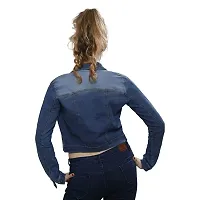 GSAMALL Women's STYLISHT Denim Jeans Jacket in Dark Blue-thumb1