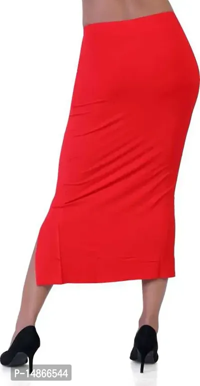 Elegant Red Cotton Bodycon Pencil Skirts For Women-thumb2