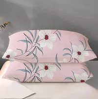 Comfortable Pink Glace Cotton King 1 Bedsheet + 2 Pillowcovers-thumb2